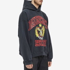 Balenciaga Men's College Popover Hoody in Washed Black