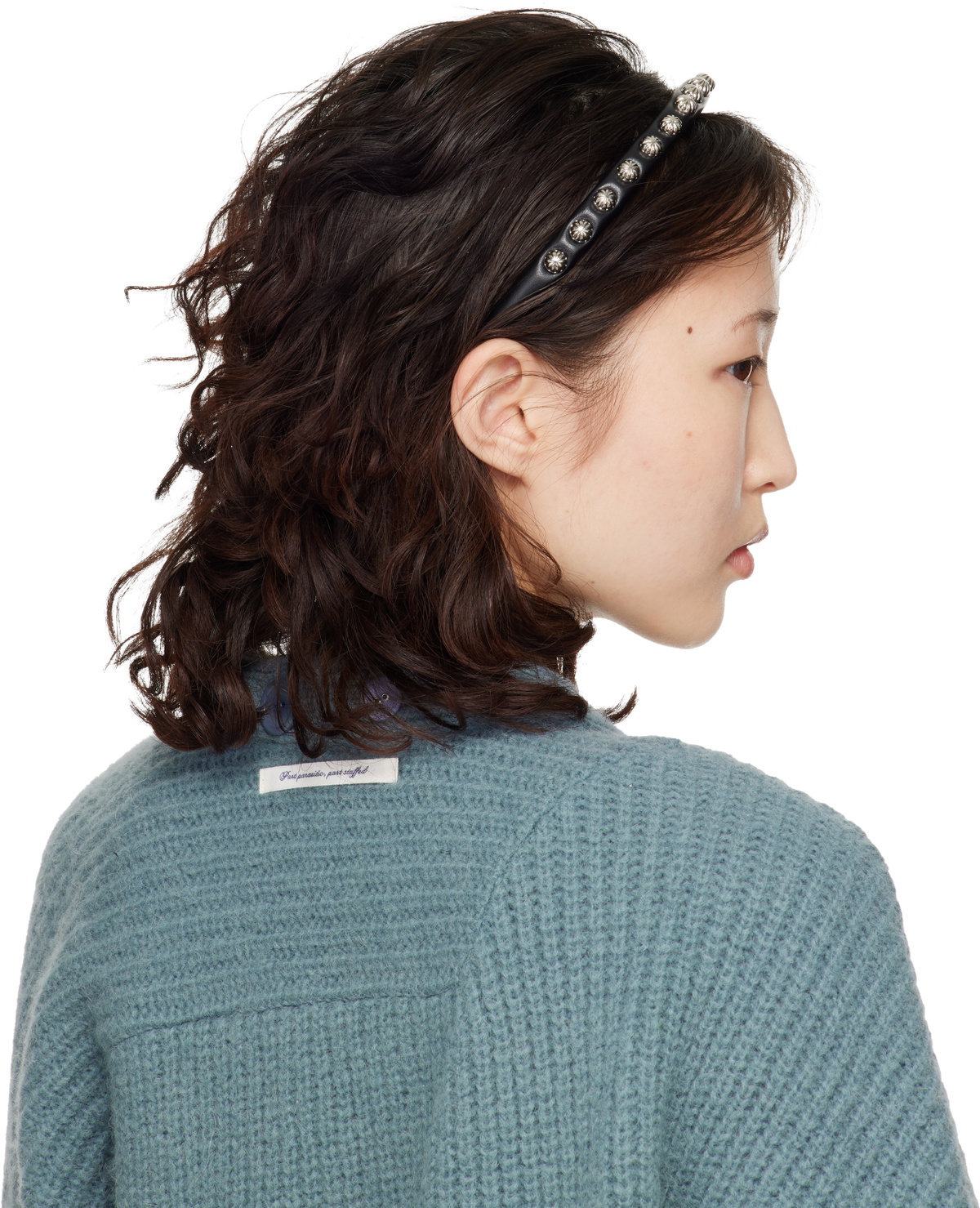 Toga Pulla Black Leather Headband