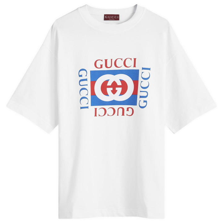 Photo: Gucci Men's Interlocking Box Logo T-Shirt in White