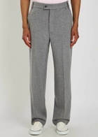 The Elder Statesman Straight-leg Wool-blend Trousers Grey