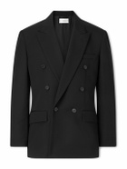 The Row - Perin Double-Breasted Wool-Gabardine Blazer - Black