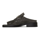Martine Rose Grey Open Toe Loafers