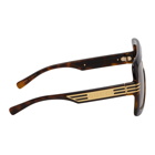 Gucci Brown and Gold Square Sunglasses