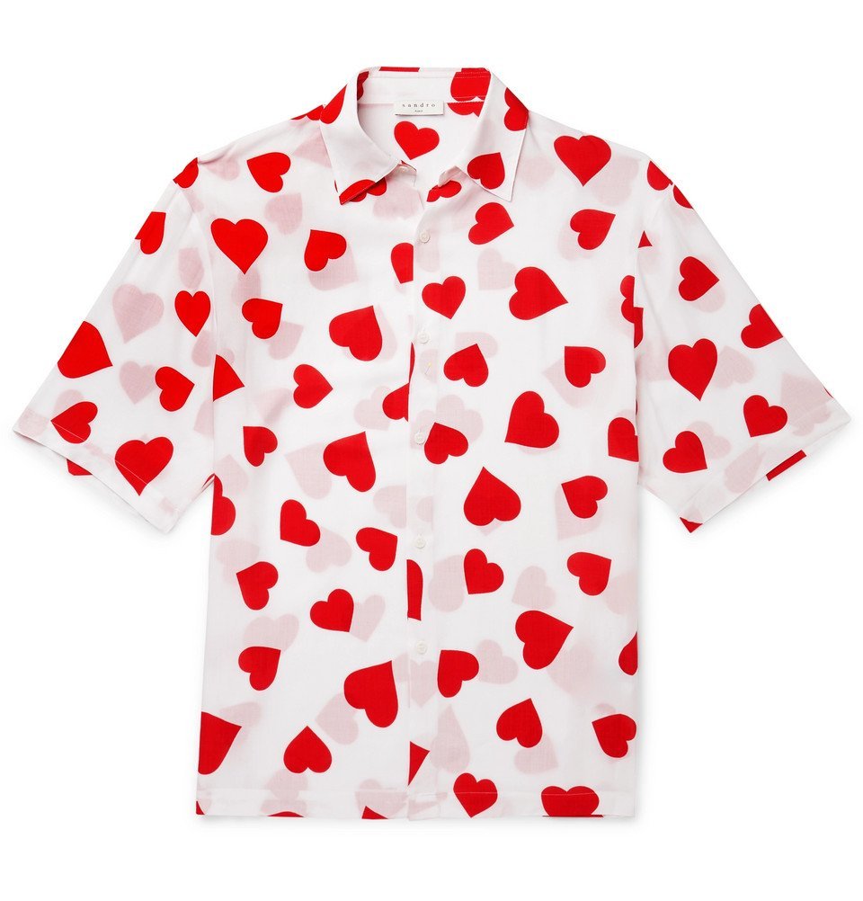 Sandro - Printed Woven Shirt - White Sandro