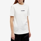 Jil Sander Women's Plus T-Shirt With Front Logo in Porcelain