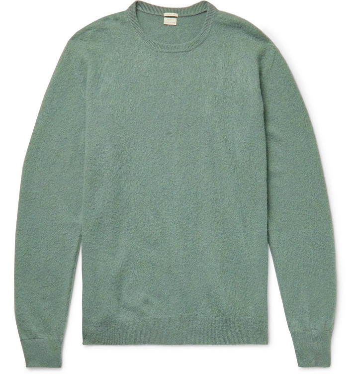 Photo: Massimo Alba - Kane Brushed Cashmere Sweater - Green