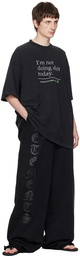 VETEMENTS Black Embroidered T-Shirt