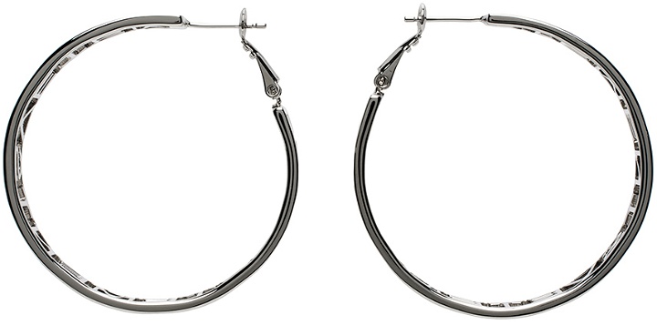 Photo: VETEMENTS Silver Small Logo Hoop Earrings