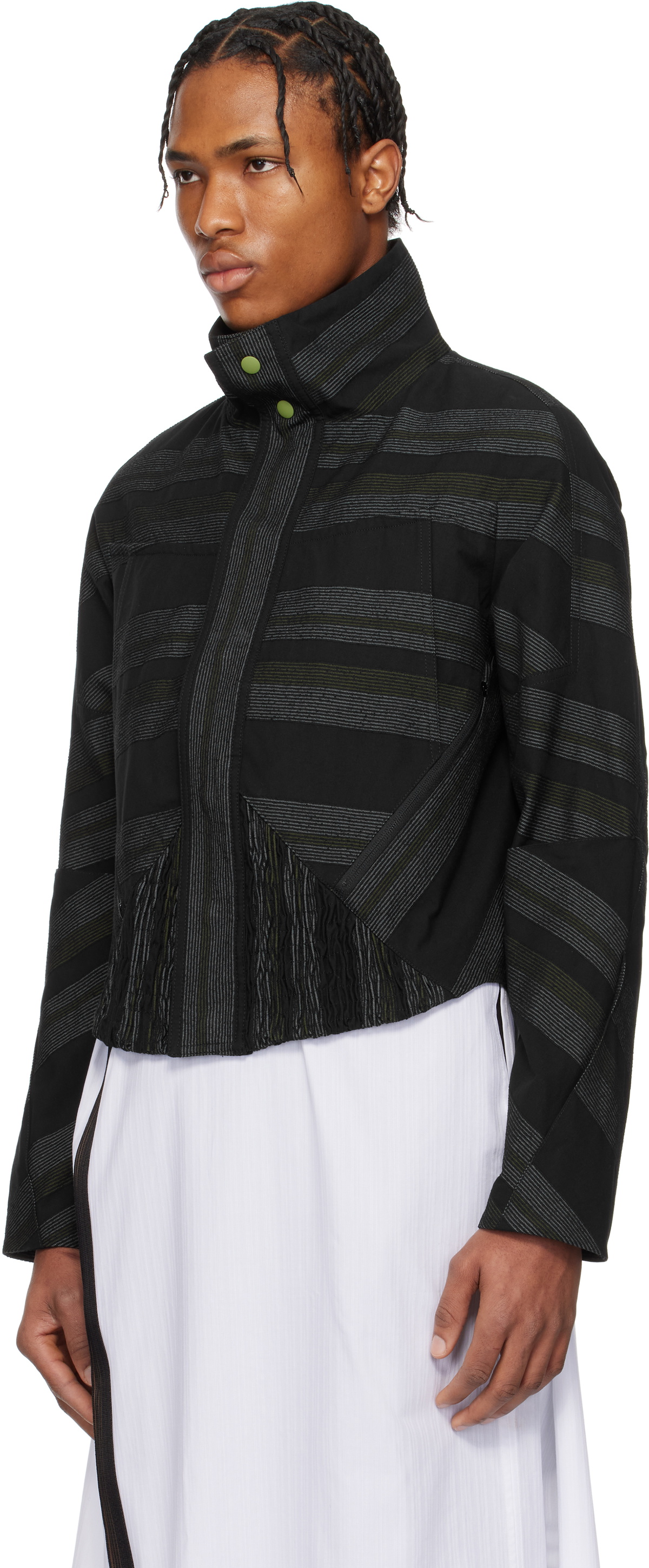 Kiko Kostadinov Black Zafar Cropped Jacket Kiko Kostadinov