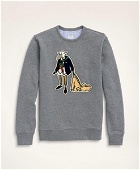 Brooks Brothers Men's French Terry Henry Sweatshirt | Heather Grey