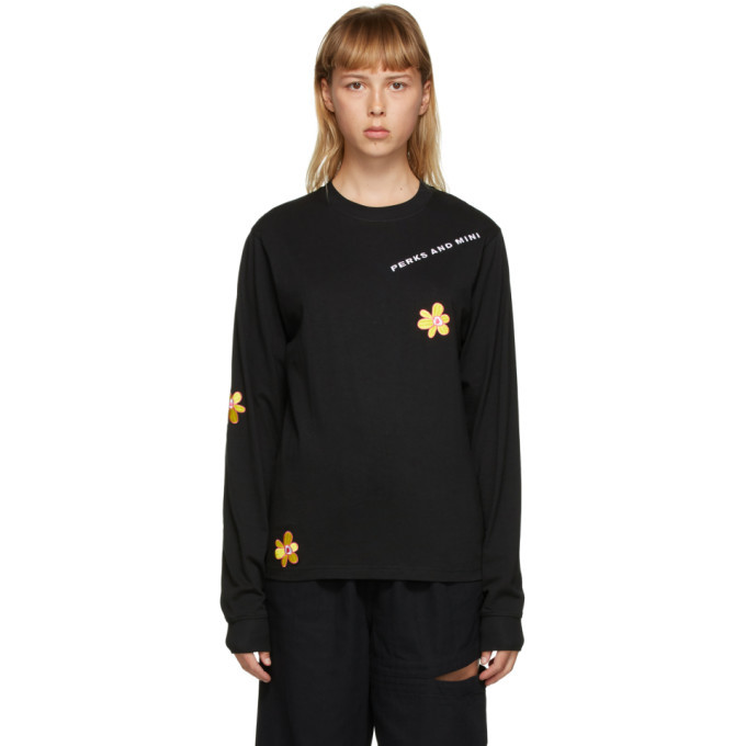 Photo: Perks and Mini SSENSE Exclusive Black Im Strong Long Sleeve T-Shirt