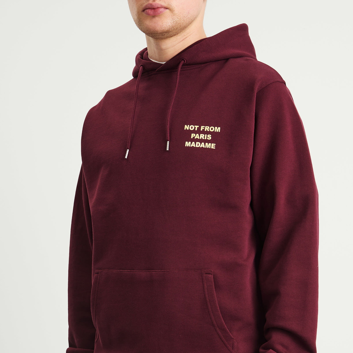 Drôle de Monsieur Men's Drole De Monsieur Slogan Hoodie in Wine