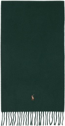 Polo Ralph Lauren Green Embroidered Scarf