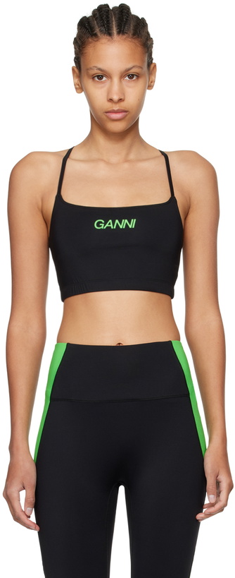 Photo: GANNI Black Active Sport Bra