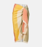 Eres Croquant striped cotton and silk beach cover-up