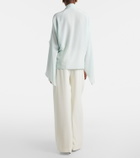 Oscar de la Renta Silk-blend georgette wide-leg pants