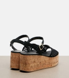 Prada Crochet wedge sandals