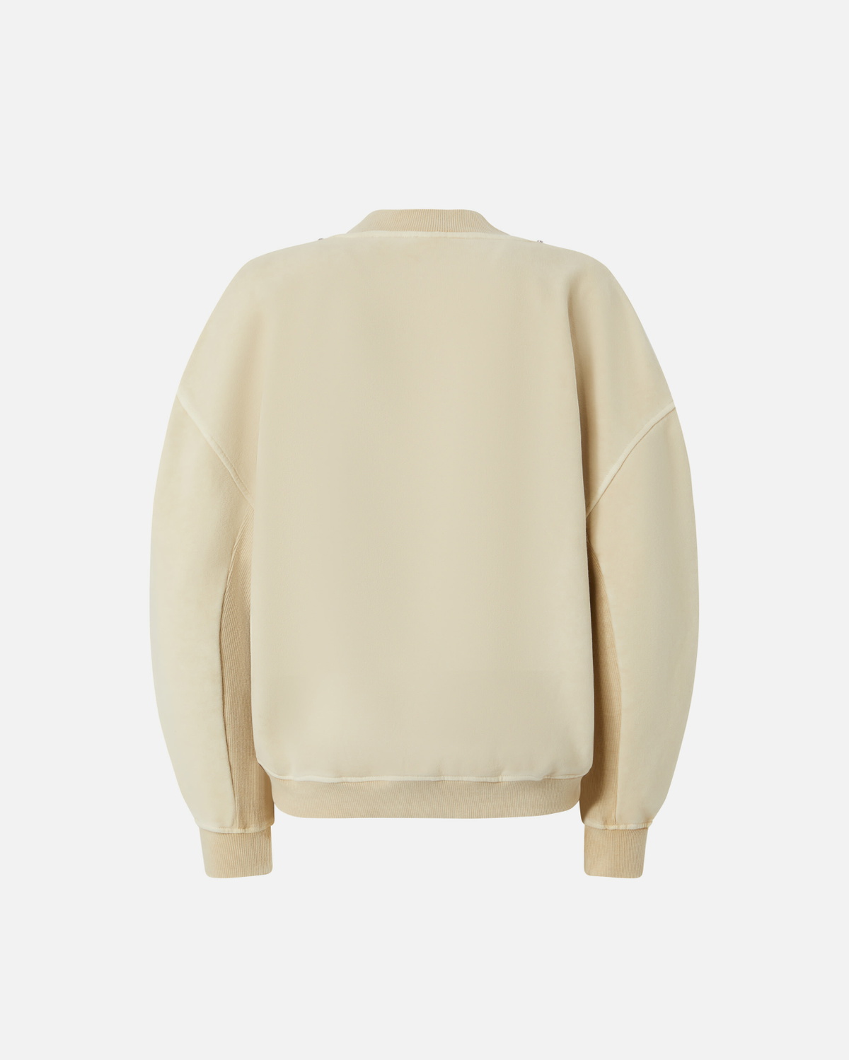 Pinko Oversized Sweatshirt With Shiny Embroidered Neck Fog Beige