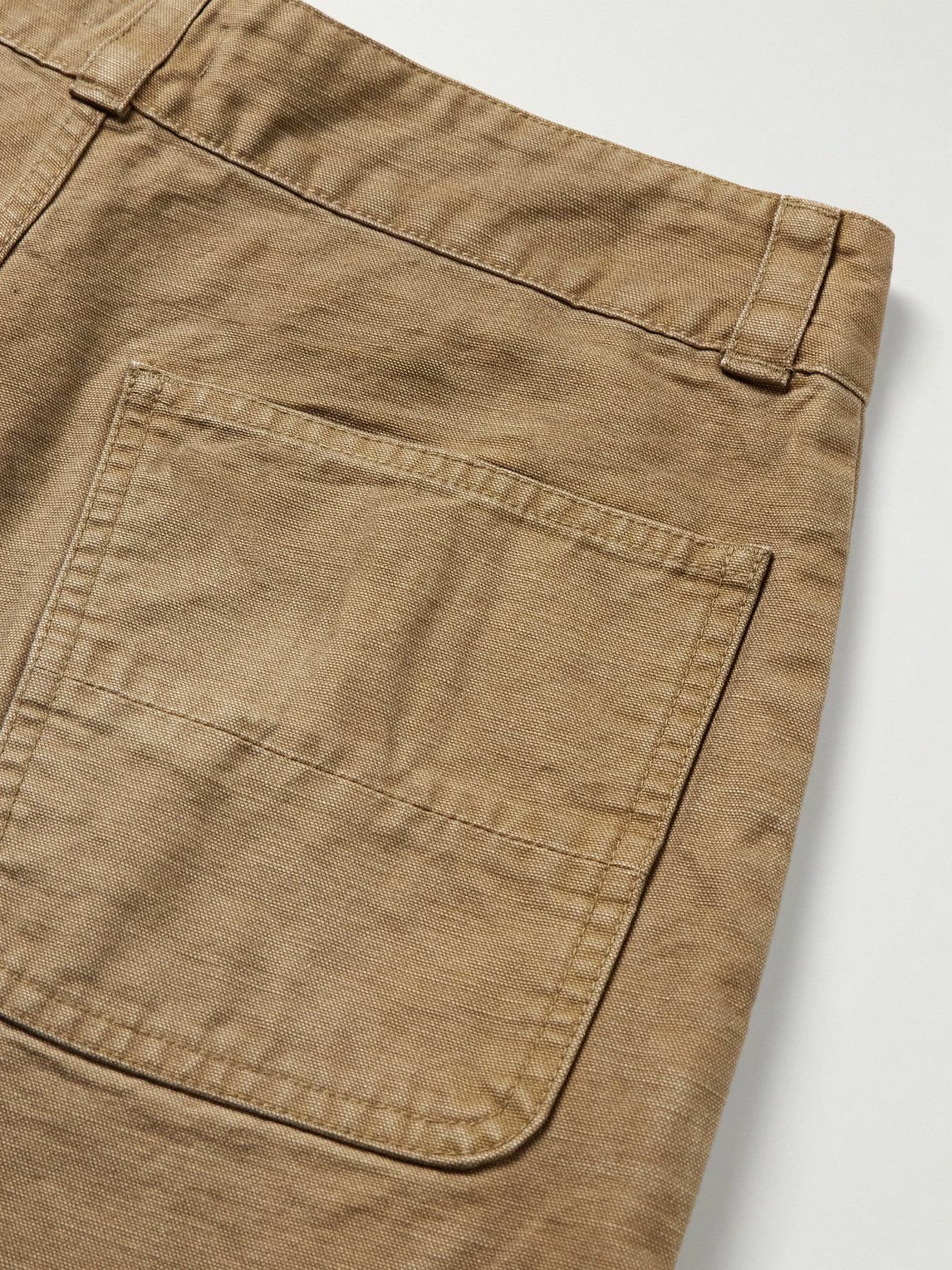 Fear of God - Utility Straight-Leg Distressed Cotton-Canvas Trousers - Brown