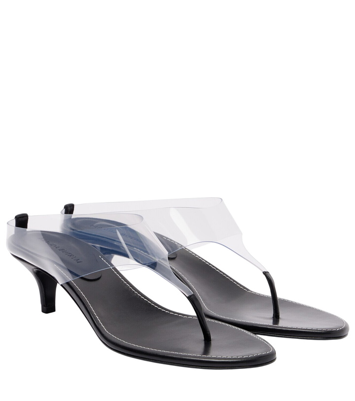 Photo: Magda Butrym 45 leather-trimmed thong sandals