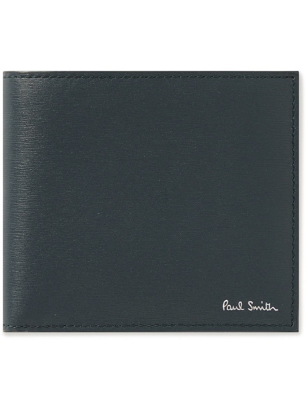 Photo: Paul Smith - Logo-Print Colour-Block Textured-Leather Billfold Wallet