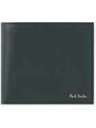 Paul Smith - Logo-Print Colour-Block Textured-Leather Billfold Wallet