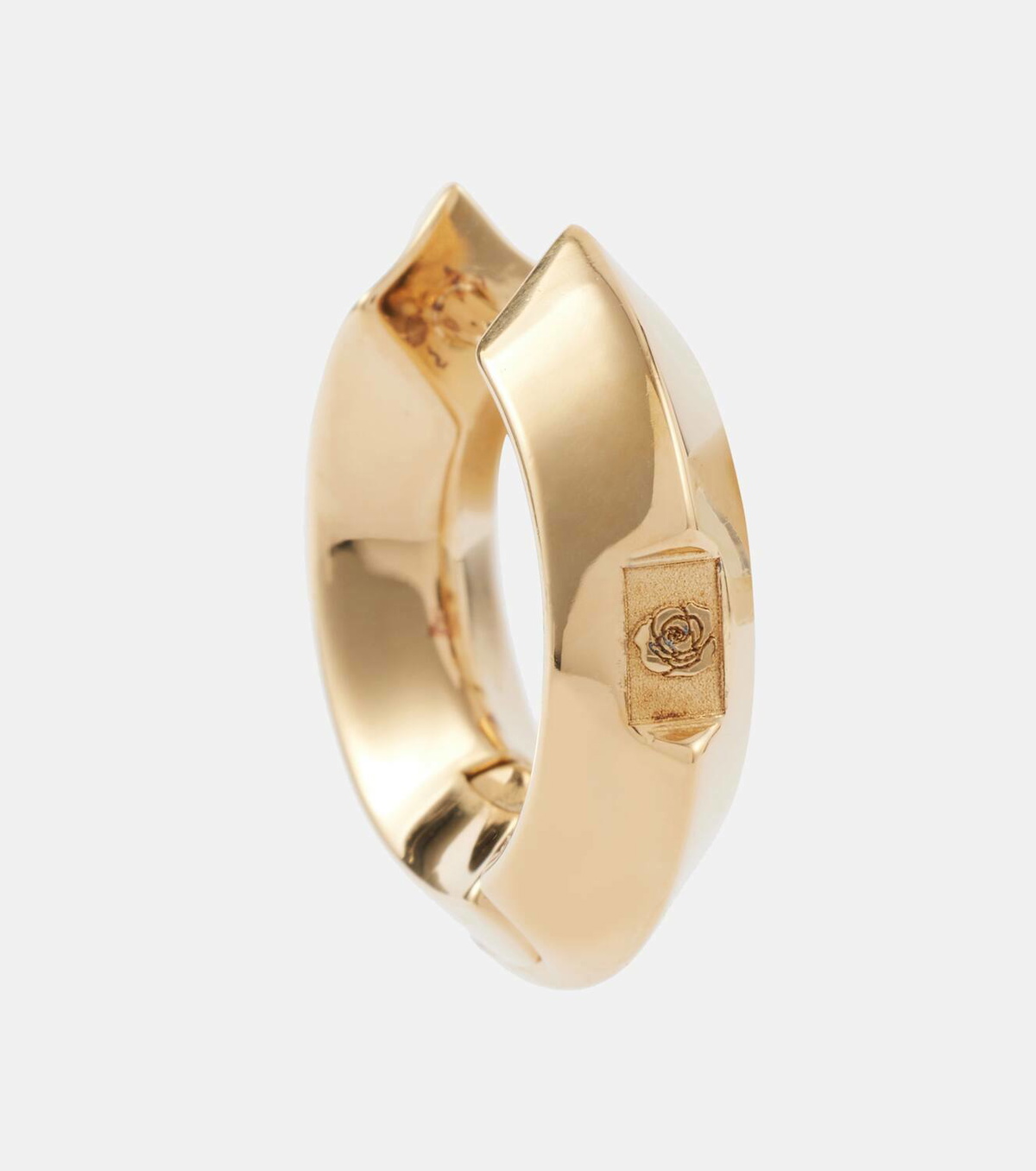 Burberry Hollow Small gold-plated sterling silver hoop earrings