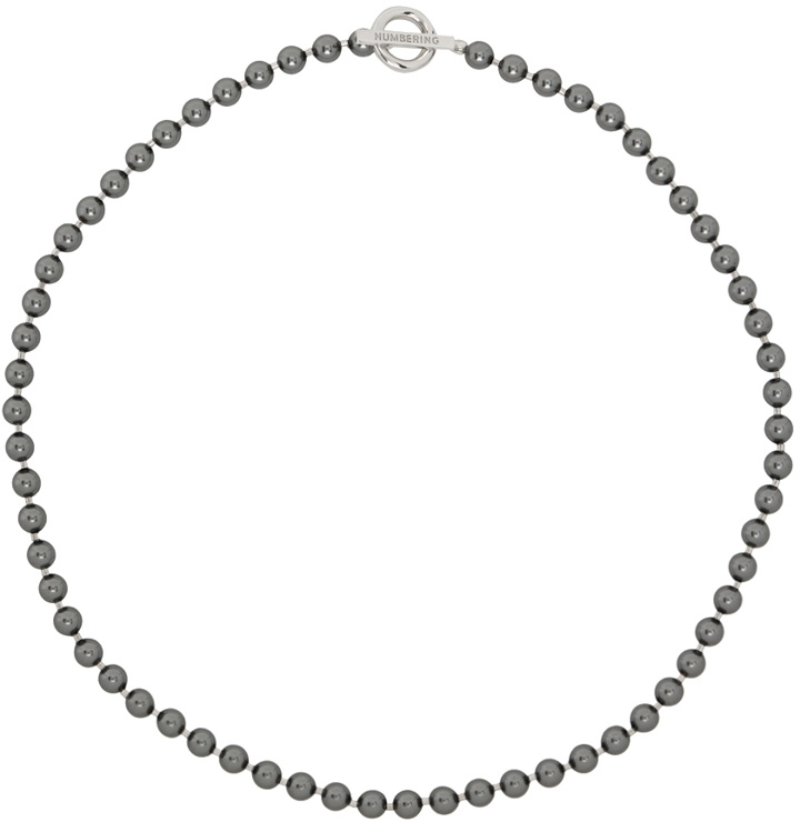 Photo: Numbering Gray Pearl Toggle Necklace