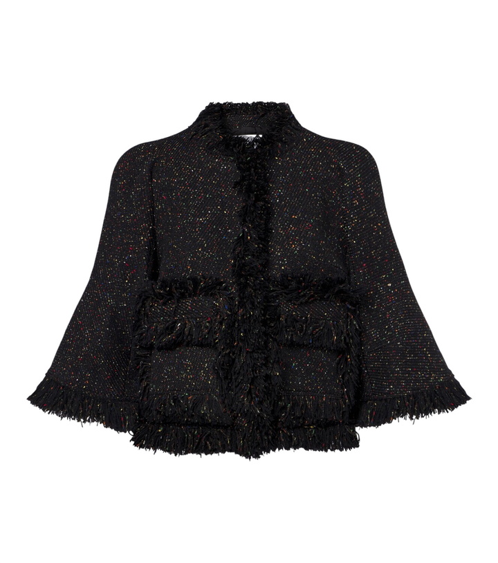 Photo: Sacai Fringed wool-blend jacket