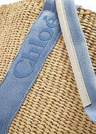 Chloe Sense Raffia Basket bag - Blue - One Size