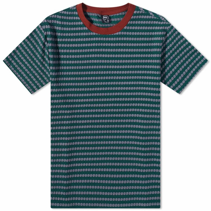 Photo: Brain Dead Raised Dot Striped T-Shirt in Forest Green