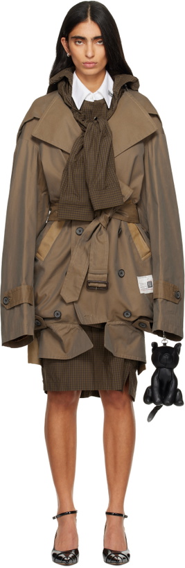 Photo: Maison MIHARA YASUHIRO Brown Reversed Front Trench Coat
