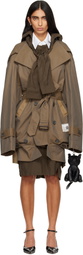 Maison MIHARA YASUHIRO Brown Reversed Front Trench Coat