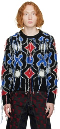 Charles Jeffrey Loverboy Black Guddle Tassle Sweater