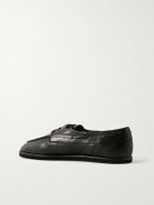 Auralee - Leather Boat Shoes - Black