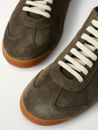Officine Creative - Hazel 001 Leather-Trimmed Suede Sneakers - Green