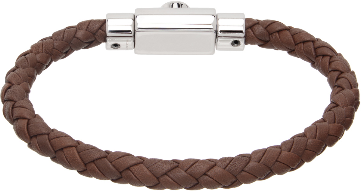 Salvatore Ferragamo Tan Leather Bracelet Salvatore Ferragamo - Gancini Leather Bracelet - Brown  main image 4