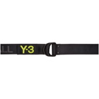 Y-3 Black Logo Slogan Belt
