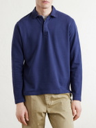Hartford - Cotton-Fleece Rugby Shirt - Blue