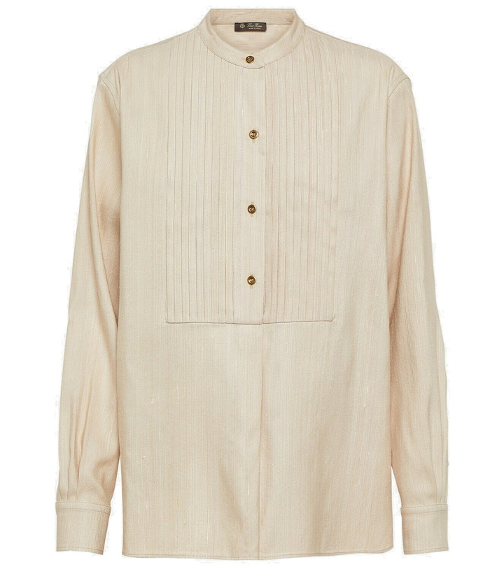 Photo: Loro Piana Pleated silk blouse