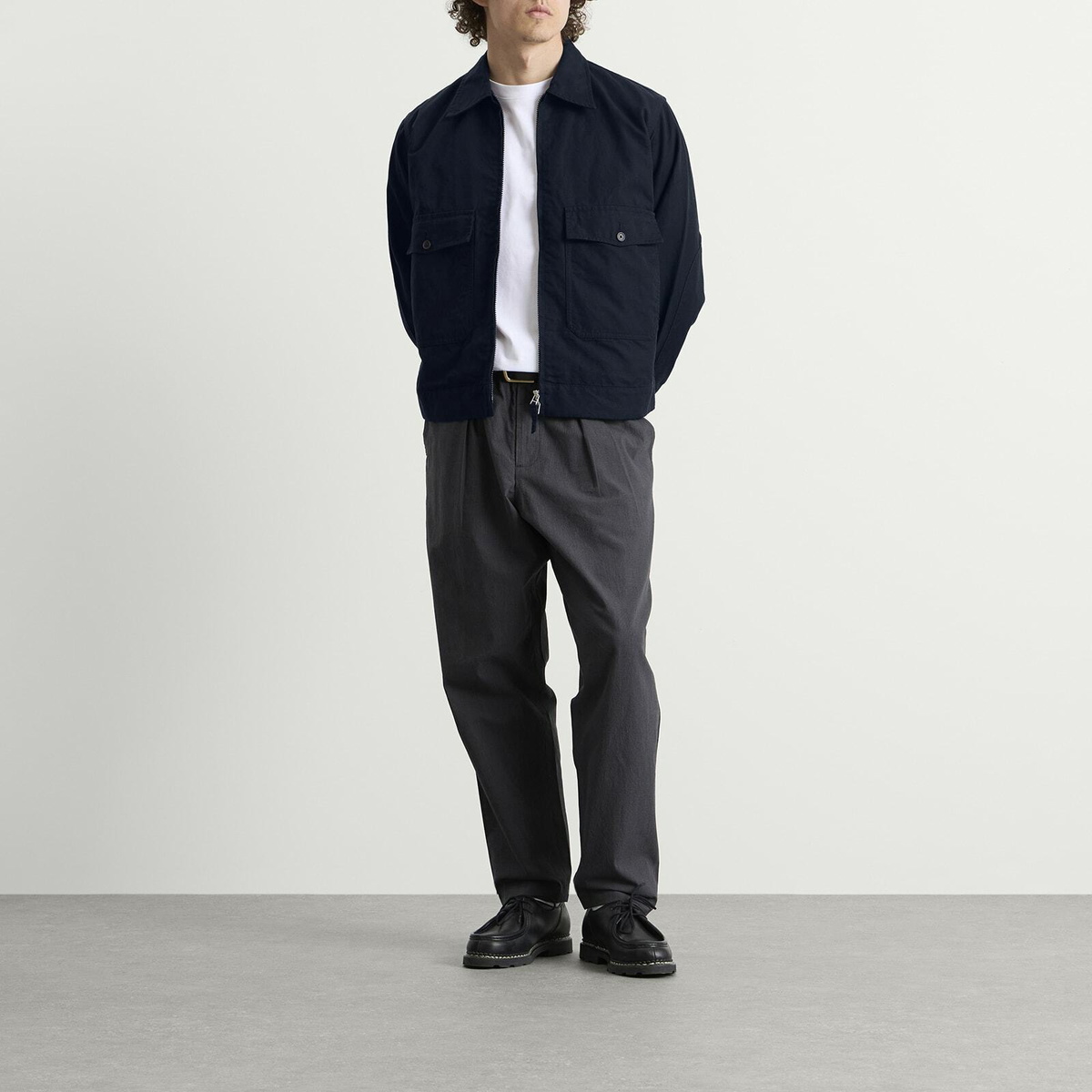 Universal Works Men's Linen Slub Weave S130 Jacket in Navy