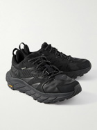 Hoka One One - Anacapa Leather-Trimmed GORE-TEX Mesh Running Sneakers - Black