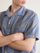 Beams Plus - Italian Collar Checked Cotton Shirt - Blue