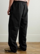 Nike - Solo Swoosh Straight-Leg Cotton-Blend Jersey Sweatpants - Black