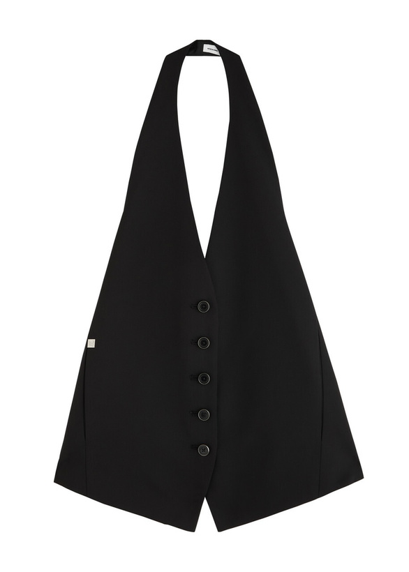 Photo: Helmut Lang Satin-twill Waistcoat Black