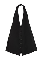 Helmut Lang Satin-twill Waistcoat Black