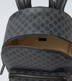 Gucci GG Canvas leather-trimmed backpack