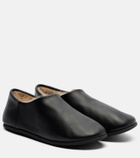 Christen Big Boot leather slip-on shoes