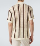 Frescobol Carioca Pinto crochet striped cotton shirt