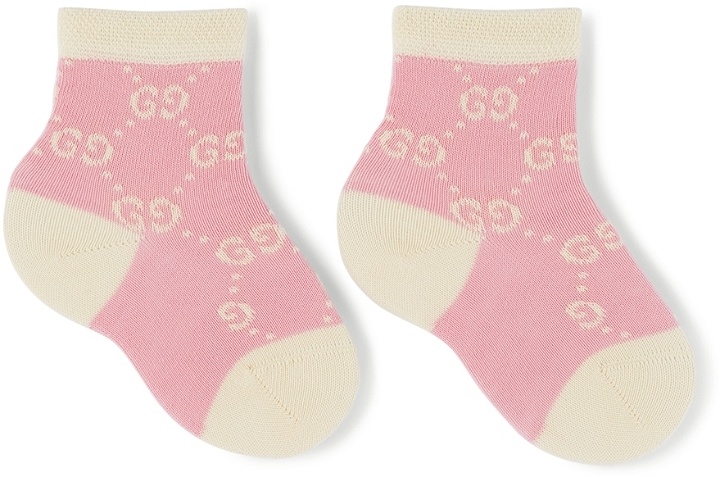 Photo: Gucci Baby Pink GG Socks